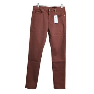 AG Farrah Ankle High Rise Skinny Jean Stretch Sateen Brick Dust 29R New